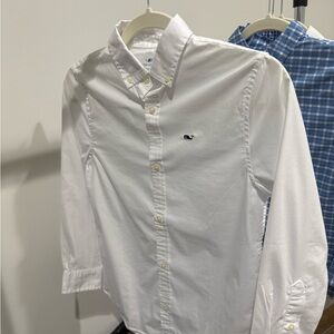 Vineyard Vines White Casual Button-Down Shirt